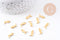 Pendentif petite poisson acier 201 inoxydable doré 11.5mm, x5 (G10222)