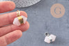Pendentif pointe cristal quartz rose ,pendentif pierre cristal,doré,22mm x1 (G3863)