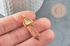 Pendentif pointe unakite vert naturel 37-40mm, x1 (G3077)