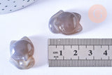 Pendentif renard agate naturelle pour création de bijou en pierre, pendentif pierre ,23mm, x1, G6650
