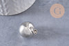 Pendentif rond Bola harmonie carillon argent platine 24mm, x1 (G5992)
