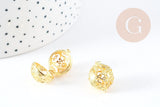 Pendentif rond Bola harmonie carillon laiton doré 17mm (DIAMETRE INTERIEUR 12 MM), x1 (G6607)