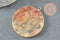 Pendentif rond agate folle jaune, pendentif agate, agate naturelle,agate folle,32mm, x1 G3079