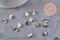 Pendentif rond beige acétate,perle acétate, perles plastique,connecteur plastique, 10mm x2 ou x10 (G2177)