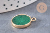 Pendentif rond jade vert, naturel,pendentif rond,20.5mm, x1 G2171