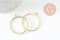Pendentif rond martelé zamac doré 30.5mm pour résine, x1 (G10025)