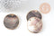 Pendentif rond nacre noire doré, pendentif coquillage, coquillage noir, coquillage naturel,création bijoux,35mm, x2 (G2182)