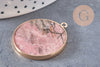 Pendentif rond rhodonite,rhodonite Naturelle,pendentif rhonodite,35mm, x1 G2815