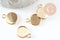 Pendentif rond support cabochon acier 304 inoxydable doré 10mm, x1 (G10555)