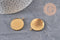 Pendentif rond support pour cabochon 25mm acier inoxydable doré IP, x1 (G11125)