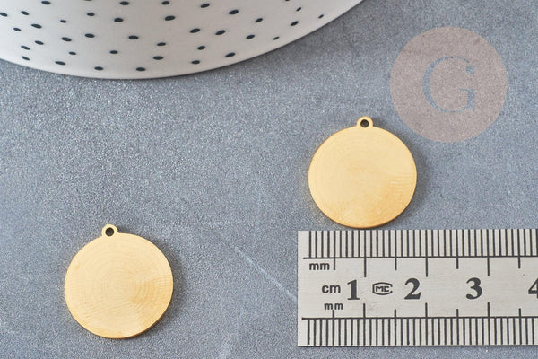 Pendentif système solaire acier 201 inoxydable dore 19.5mm, x1 (G6127)