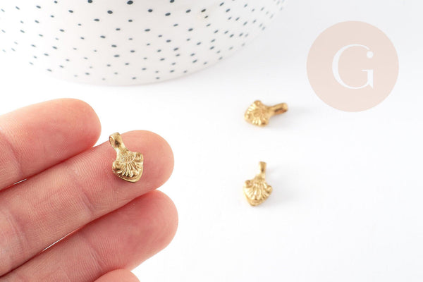 Pendentif tibétain laiton brut, breloque laiton brut, bijou laiton,pendentif laiton brut,14mm, x2 G1519