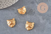 Pendentif tigre relief laiton brut 16m, x1 (G10163)