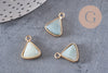 Pendentif triangle amazonite,pendentif bijoux, pendentif pierre,bracelet pierre,pierre naturelle, amazonite Naturelle,16mm, x1, G2112