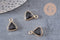 Pendentif triangle jade noir,creation bijou,pendentif bijoux, pendentif pierre naturelle,bracelet pierre, jade Naturel,16mm x1, G0953
