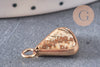 Pendentif triangle jaspe paysage,creation pendentif bijoux pierre naturelle, pendentif pierre jaspe Naturel,16mm, x1, G2330