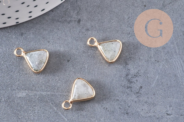 Pendentif triangle labradorite,pendentif bijoux, pendentif pierre,bracelet pierre,pierre naturelle,labradorite Naturelle,16mm, x1, G0845