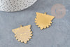 Pendentif triangle oeil protecteur acier 201 inoxydable dore 33.5mm,pendentif sans nickel pourcréation bijoux, x1 G6270