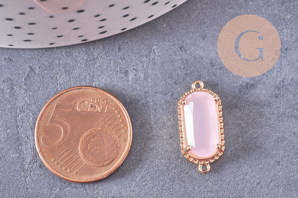 Pendentif verre pierre résine druzy zamac doré 10.5-26mm, x1 (G6415)