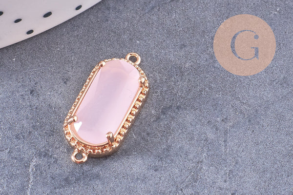 Pendentif verre pierre résine druzy zamac doré 10.5-26mm, x1 (G6415)