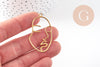 Pendentif visage laiton brut, fournitures pour bijoux, laiton brut ,bijoux moderne,43x26mm, x1, G3183