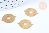 Pendentifs connecteurs ronds laiton brut boussole,connecteurs laiton,création bijoux, x1 G6426