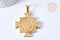 Pendentifs en acier inoxydable saint Benoit, création bijou acier inoxydable, 39mm, x1 G4608