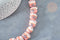 Perle Chat chanceux porcelaine rose 14mm, perle céramique, fabrication bijoux animal, perle chance chat, x5 (G7998)