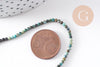 Perle Jaspe turquoise africaine naturelle 2mm,x1 fil de 39cm (G1541)