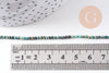 Perle Jaspe turquoise africaine naturelle 2mm,x1 fil de 39cm (G1541)