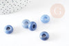 Perle Rondelle donut aventurine naturelle bleu 14mm, rondelle pierre pour création bijoux x2 (G9210)