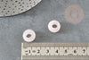 Perle Rondelle donut quartz rose naturel 14mm, rondelle pierre pour création bijoux x2 (G9214)