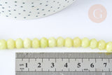 Perle Rondelle jade teinté 8x6mm, création bijoux pierre, le fil de 38cm, X1 (G7660)