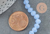 Perle abacus cristal bleu clair 6x5mm, perle verre facette,fil de 44cm, X1 (G6371)