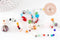 Perle abacus cristal multicolore, perle abacus, perle cristal,Perles verre,2.5-13mm, fil de 40cm , x1 (G2497)
