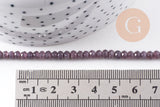 Perle abacus jade gris,perle jade,pierre naturelle,jade naturel, pierre, facette, jade, 4x2mm,fil 35cm (G4636)