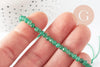 Perle abacus jade naturel teinté vert clair 4x2mm, x1 fil de 35cm (G3070)
