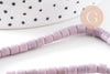 Perle agate heishi tube violet clair 4mm, perle agate naturelle, pierre naturelle, x1 fil de 100 perles (G5863)