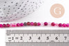 Perle agate naturelle rose4mm, x1 fil de 35cm (G0493)