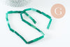 Perle agate rectangle verte, perle agate, pierre naturelle, perle pierre,13mm,fil de 40cm x1 (G0204)