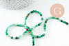 Perle agate verte facettée 4mm, perle agate,perle pierre naturelle,agate naturelle,perle facette,4mm,fil de 90 perles, x1 (G4477)