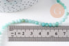 Perle amazonite naturelle ronde 4mm, perle pierre naturelle,fil de 38 cm, x1 (G5876)