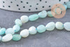 Perle amazonite turquoise, amazonite naturelle, perle pierre, 10mm, fil de 46 perles x1 (G2793)