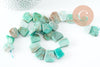Perle amazonite turquoise naturel brute roulée,pierre naturelle, litotherapie, Chips amazonite, 18-25mm, X2 (G3670)