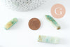 Perle amazonite turquoise naturel rectangle,pierre naturelle, litotherapie, Chips amazonite,17~53mm, X2 (G5194)