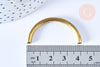 Perle arc de cercle tube laiton brut ~4cm, x2 (G6561)