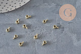 Perle bélière pour pendentif zamac doré 6.5x3mm, x10 (G11254)