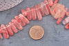 Perle cherry quartz, fournitures créatives,perle pierre,quartz Naturel, pierre précieuse,pierre naturelle,13-22mm fil de 60 perles, x1 (G1222)