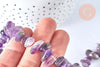 Perle chips amethyste violett 10-30mm, x1 de 39cm G5393