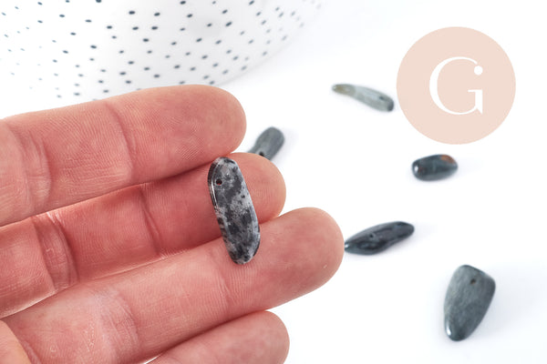 Perle chips ovale labradorite naturelle 5-33mm, x10 perles (G8284)